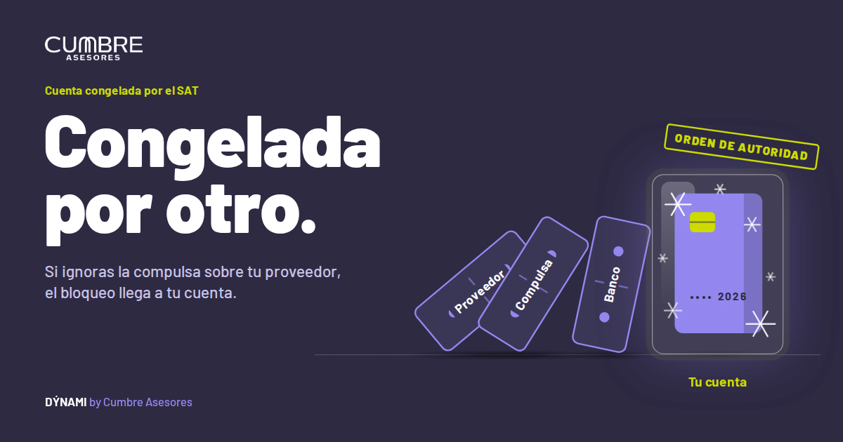Cuenta congelada por el SAT