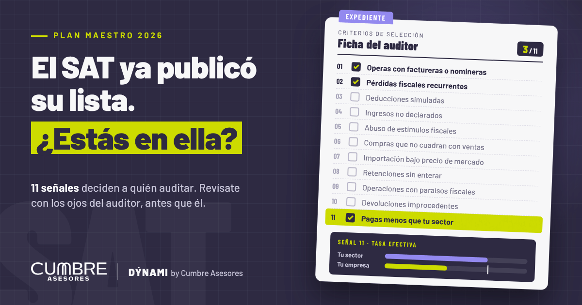 Cómo elige el SAT a quién auditar: las 11 señales de 2026
