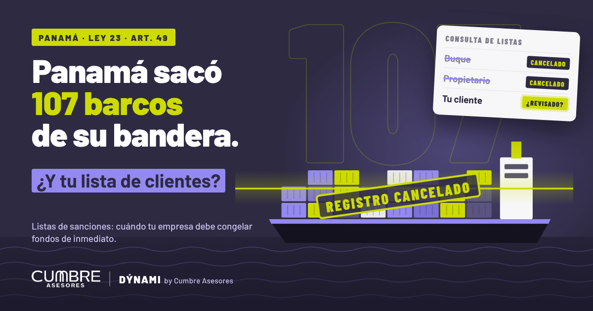 Listas de sanciones en Panamá: cuándo congelar fondos
